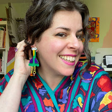 Load image into Gallery viewer, Weird Bird Statement Earrings