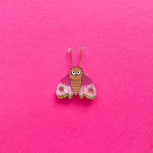 Load image into Gallery viewer, Ms Moth Brooch - Pink - PRE-ORDER