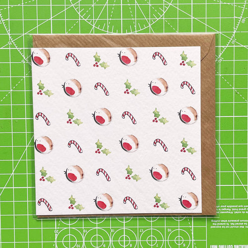 Festive Pattern Christmas Card - from the archives