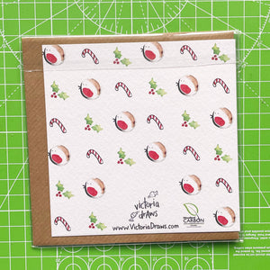Festive Pattern Christmas Card - from the archives