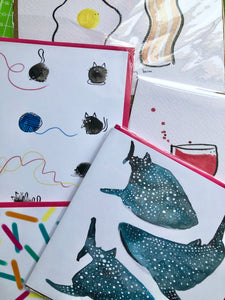 Greeting card not-so-mystery bags