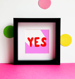 YES - square giclee illustration print