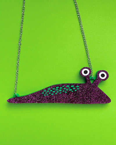 The Slug Necklace in Purple