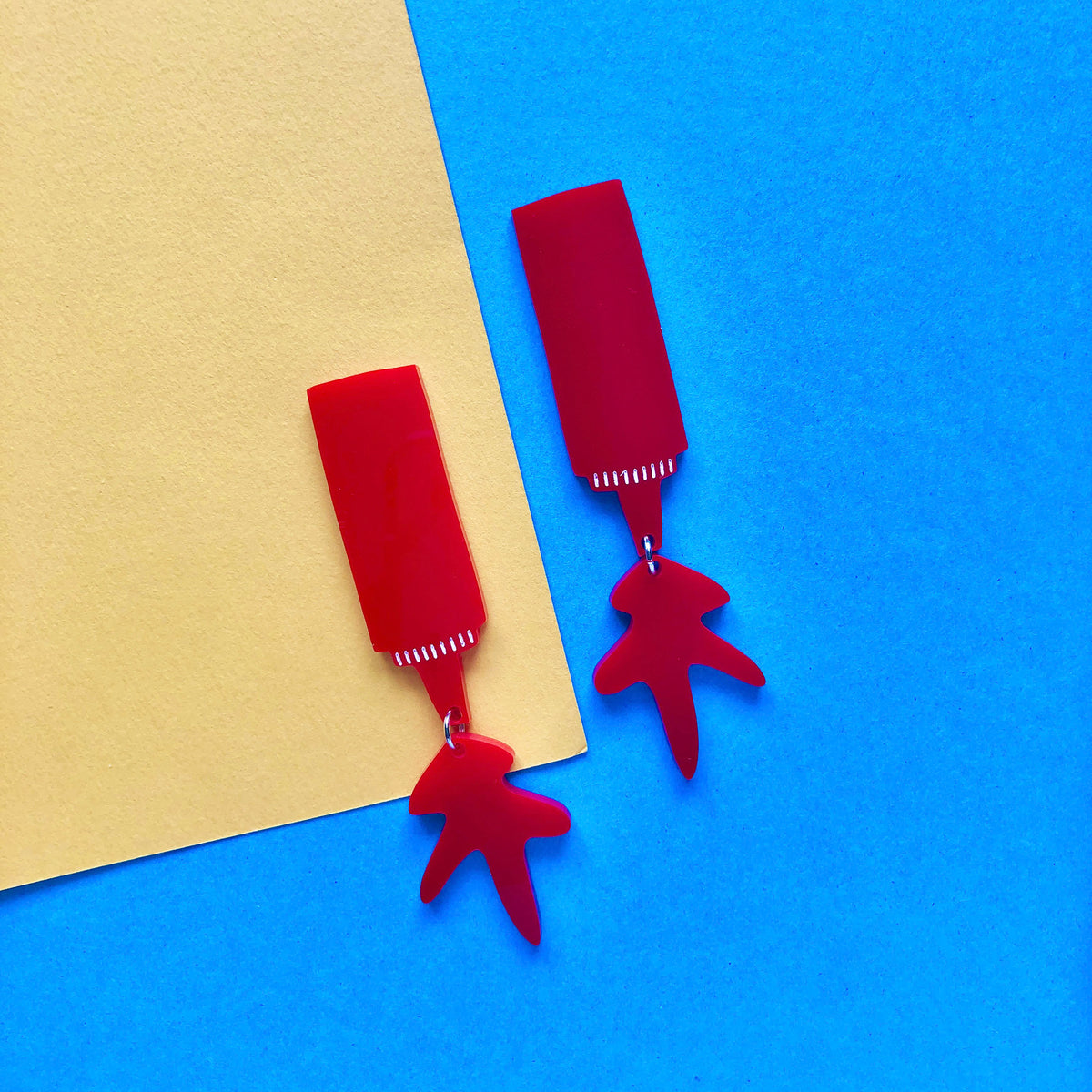 Ketchup and Mustard Earrings PRE ORDER Happy Stuff Studio