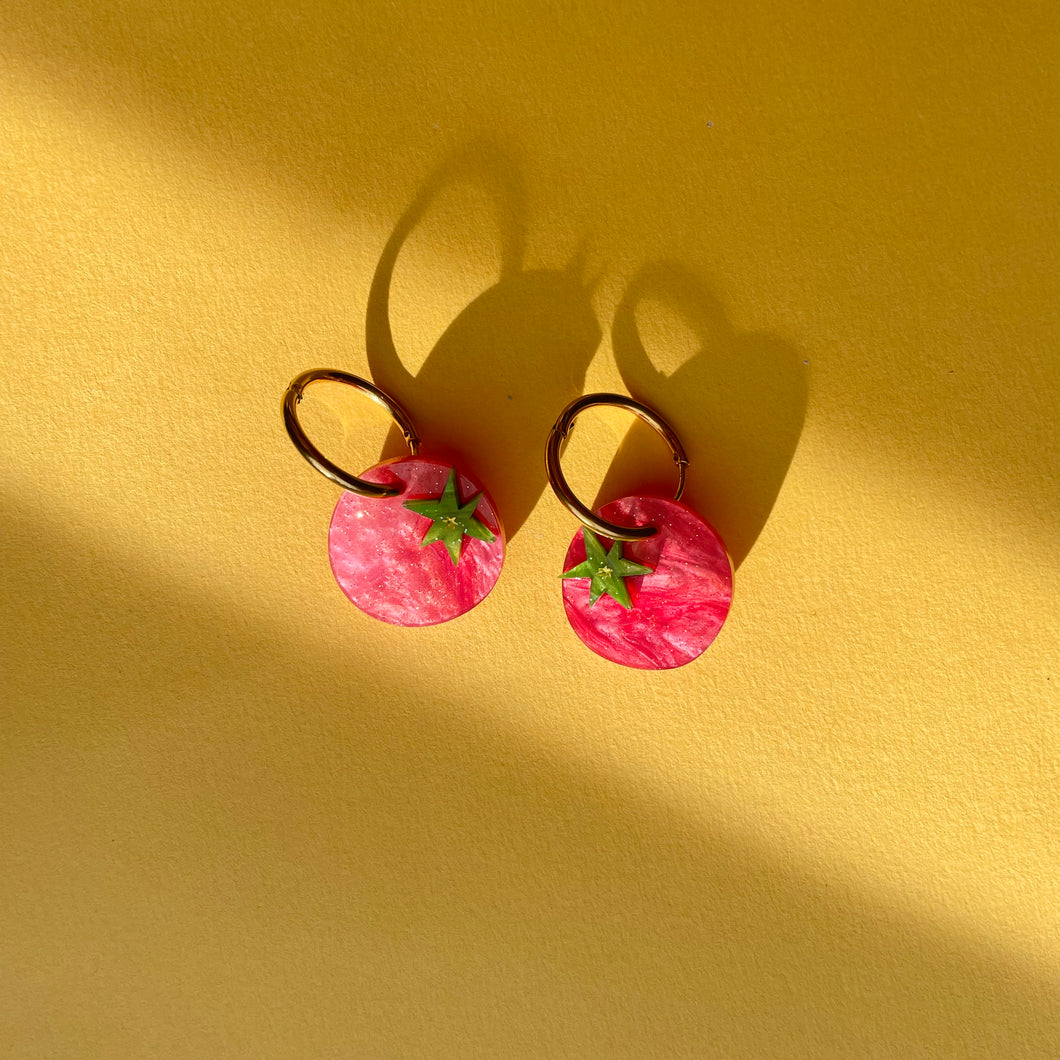 Tomato Scrap Hoop Earrings