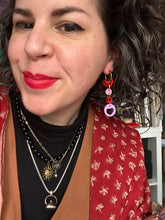 Load image into Gallery viewer, Heartstring Statement Dangly Earrings