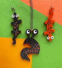 Load image into Gallery viewer, Halloween Salamander mis-matched earrings - PRE-ORDER