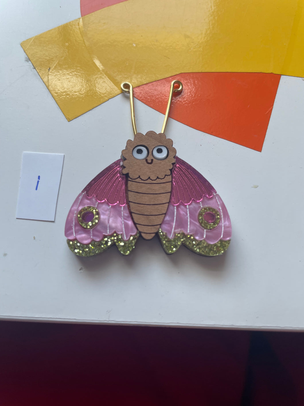 Ms Moth Brooch - Pink - SECONDS