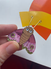 Load image into Gallery viewer, Ms Moth Brooch - Pink - SECONDS