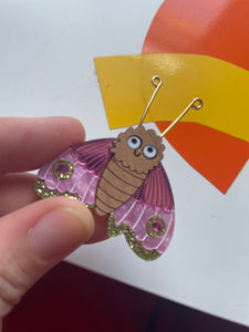 Ms Moth Brooch - Pink - SECONDS