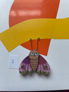 Ms Moth Brooch - Pink - SECONDS