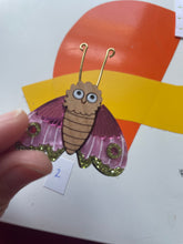 Load image into Gallery viewer, Ms Moth Brooch - Pink - SECONDS