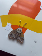 Load image into Gallery viewer, Ms Moth Brooch - Gold - SECONDS