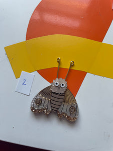 Ms Moth Brooch - Gold - SECONDS