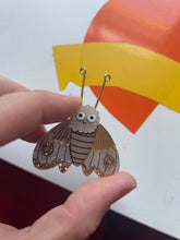 Load image into Gallery viewer, Ms Moth Brooch - Gold - SECONDS