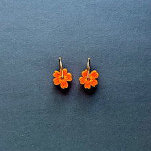 Load image into Gallery viewer, Neon Flower Hoops