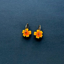 Load image into Gallery viewer, Neon Flower Hoops