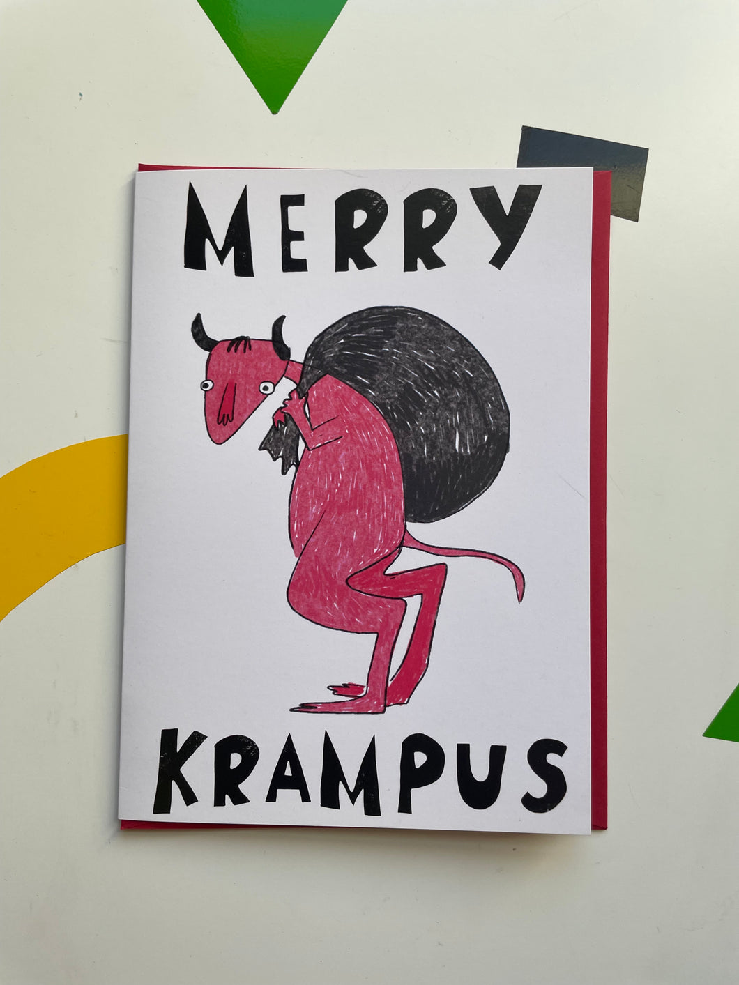 Merry Krampus - blank card - SECONDS