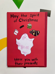Christmas Spirit - blank card - SECONDS