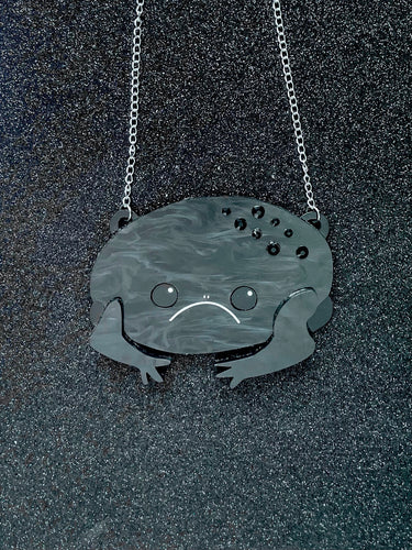 Sad Rain Frog Necklace