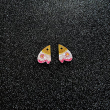 Load image into Gallery viewer, One off Moth Wing Earrings - Rhubarb &amp; Custard