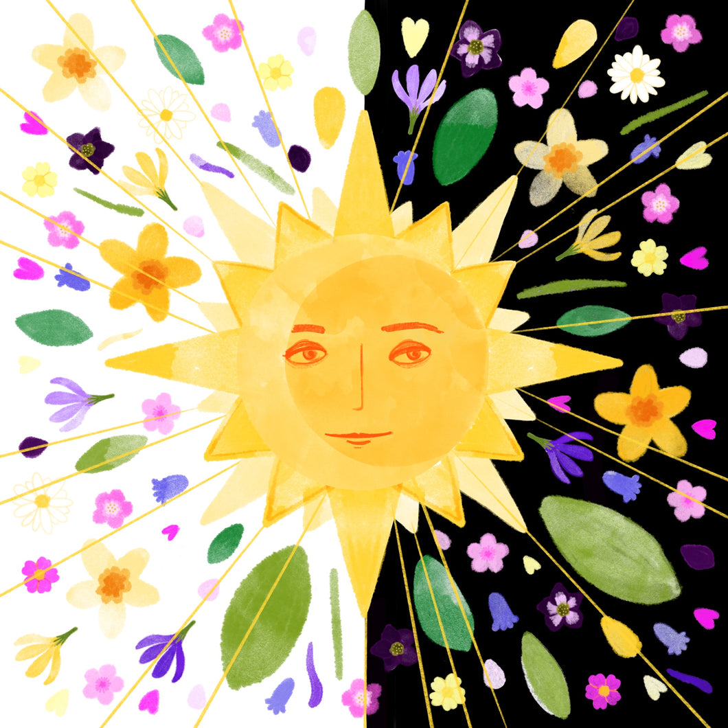 Spring Equinox - square giclee illustration print - PRE-ORDER