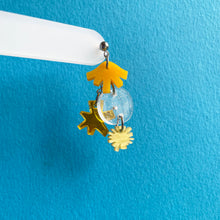 Load image into Gallery viewer, Dandelion Mini Abstract Dangle Earrings