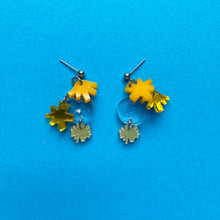 Load image into Gallery viewer, Dandelion Mini-Shapes Dangle Earrings