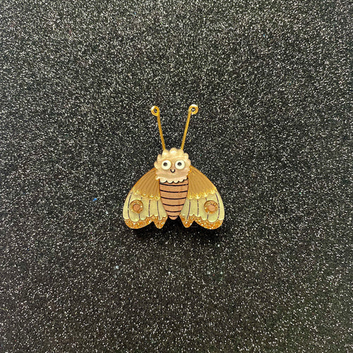 Ms Moth Brooch - Gold - PRE-ORDER