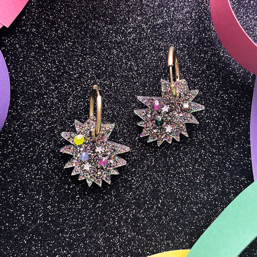 Mini Glitter BANG earrings