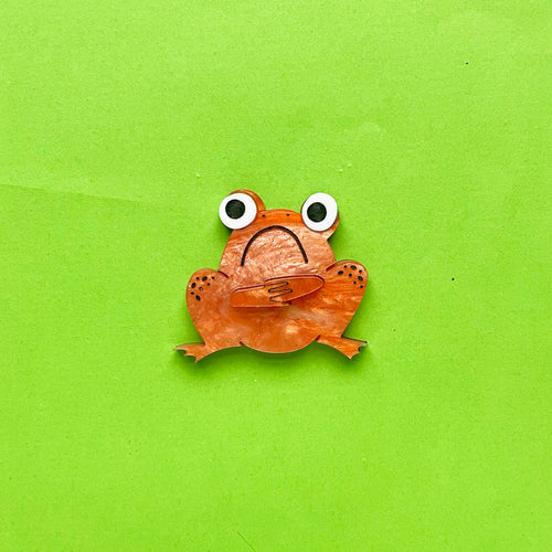 Disgruntled Toad Brooch