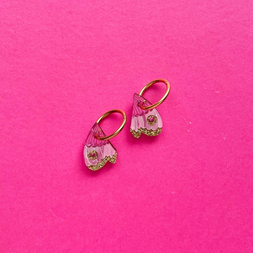Moth Wing Earrings - Pink - PRE-ORDER