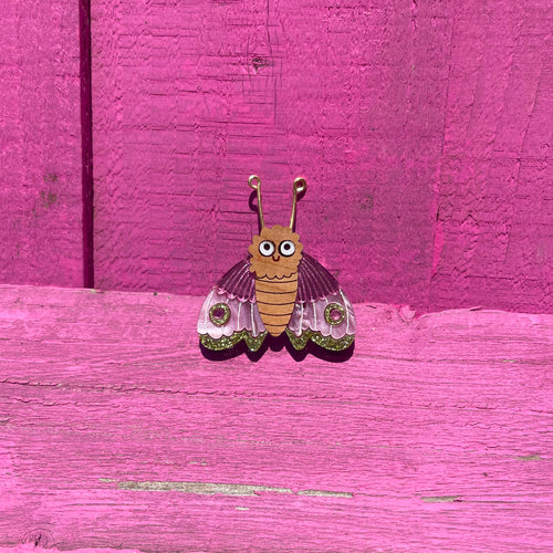 Ms Moth Brooch - Pink - PRE-ORDER