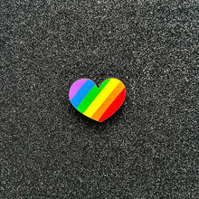 Load image into Gallery viewer, Rainbow Heart - brooch or pendant - PRE-ORDER