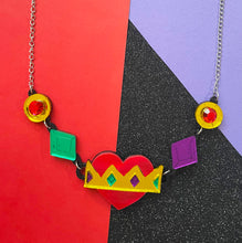 Load image into Gallery viewer, Queen of Hearts Statement Necklace