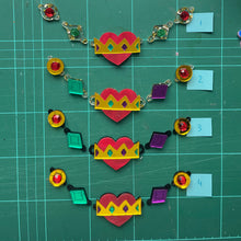 Load image into Gallery viewer, Queen of Hearts Statement Necklace - SAMPLES