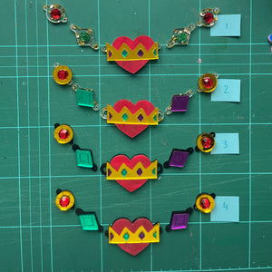 Queen of Hearts Statement Necklace - SAMPLES