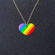 Load image into Gallery viewer, Rainbow Heart - brooch or pendant - PRE-ORDER