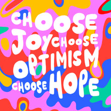 Load image into Gallery viewer, Choose Joy - square giclee illustration print - second