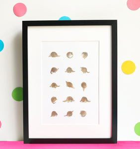 Armadillo illustration - unframed print