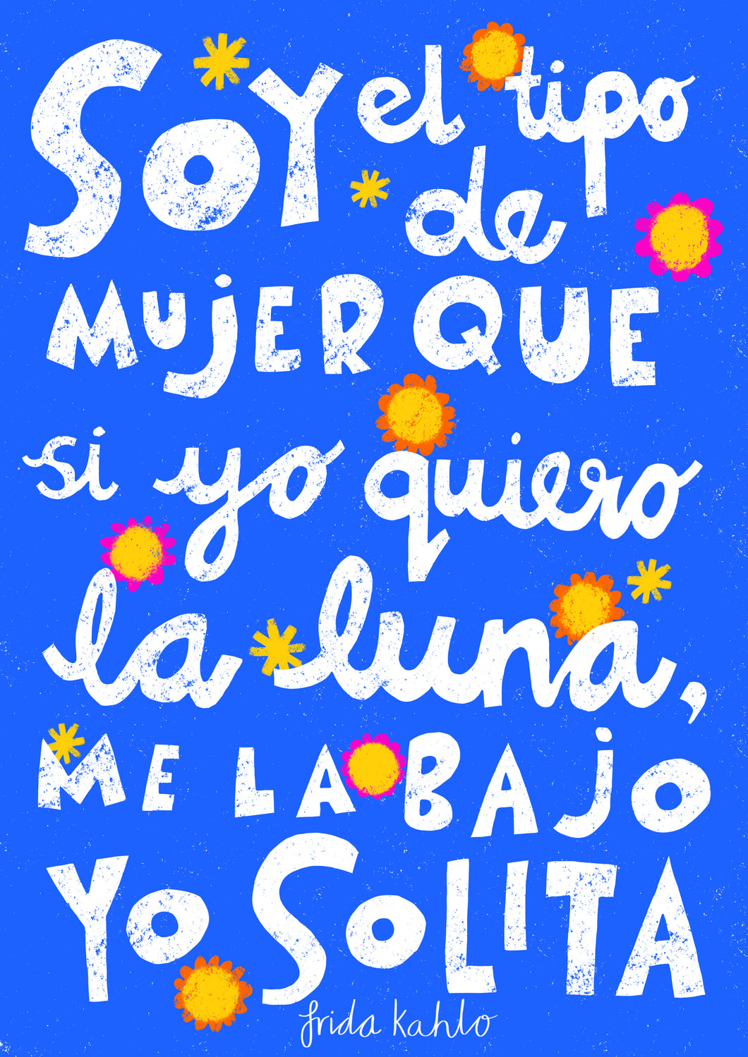 Frida Kahlo La Luna - digital illustration - unframed giclee print