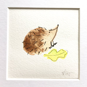 Hedgehog Illustration - unframed mini giclee print
