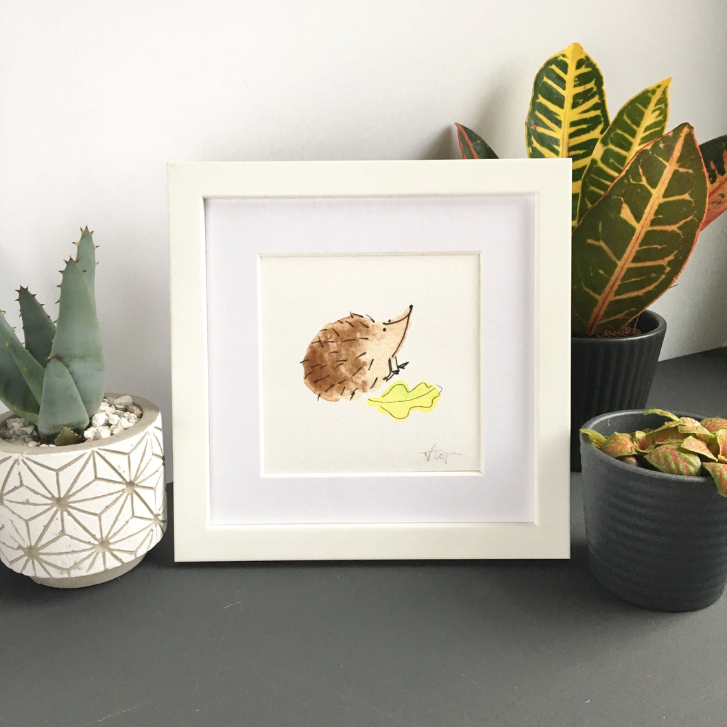 Hedgehog Illustration - unframed mini giclee print