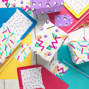 Rainbow Sprinkles wrapping paper and gift tags