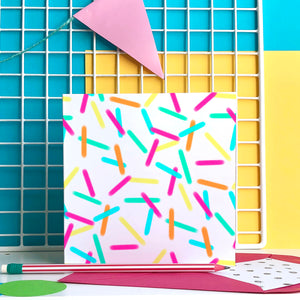 Rainbow Sprinkles - blank greeting card