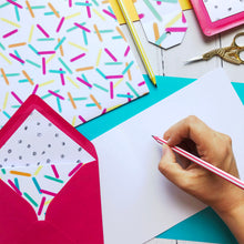 Load image into Gallery viewer, Rainbow Sprinkles wrapping paper and gift tags
