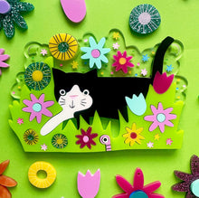 Load image into Gallery viewer, Cat in the Garden - statement necklace - PRE-ORDER