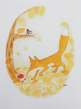Load image into Gallery viewer, Autumn Fox illustration - unframed giclee print