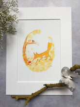 Load image into Gallery viewer, Autumn Fox illustration - unframed giclee print