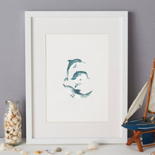 Load image into Gallery viewer, Dolphin Illustration - unframed giclee print